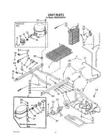 11 - Unit parts for Whirlpool Refrigerator ARG483WP01 from AppliancePartsPros.com