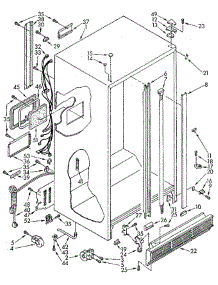 Cabinet parts for Whirlpool Refrigerator ED20PKXSN03 from AppliancePartsPros.com