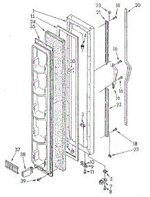 Freezer Door parts for Whirlpool Refrigerator ED20PKXSN03 from AppliancePartsPros.com