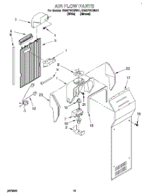 10 - Air Flow parts for Whirlpool Refrigerator ED22PWXBW01 from AppliancePartsPros.com