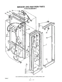 03 - Breaker And Partition parts for Whirlpool Refrigerator ED22MMXRWR0 from AppliancePartsPros.com