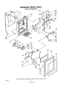07 - Dispenser Front parts for Whirlpool Refrigerator ED22MMXRWR0 from AppliancePartsPros.com