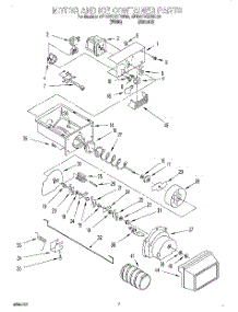 05 - Motor And Ice Container parts for Whirlpool Refrigerator 8ED27DQXDW02 from AppliancePartsPros.com
