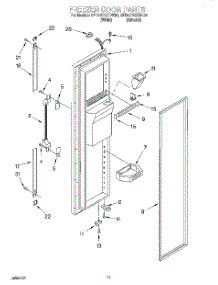 07 - Freezer Door parts for Whirlpool Refrigerator 8ED27DQXDW02 from AppliancePartsPros.com