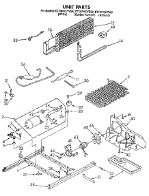 Unit parts for Whirlpool Refrigerator E18PKXYN00 from AppliancePartsPros.com