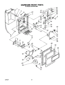 09 - Dispenser Front parts for Whirlpool Refrigerator ED22DWXTF00 from AppliancePartsPros.com