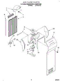 05 - Air Flow parts for Whirlpool Refrigerator ED22DKXBN00 from AppliancePartsPros.com