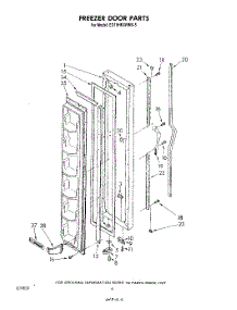 04 - Freezer Door parts for Whirlpool Refrigerator ED19HKXRWR5 from AppliancePartsPros.com