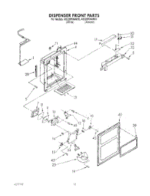 08 - Dispenser Front parts for Whirlpool Refrigerator AS22BRXAW00 from AppliancePartsPros.com