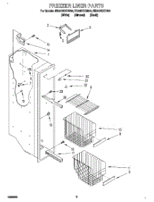 04 - Freezer Liner parts for Whirlpool Refrigerator ED22DSXDB02 from AppliancePartsPros.com