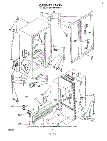 02 - Cabinet parts for Whirlpool Refrigerator ED19AK1LWR1 from AppliancePartsPros.com
