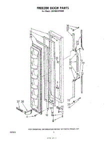 04 - Freezer Door parts for Whirlpool Refrigerator ED19EKXPWR0 from AppliancePartsPros.com