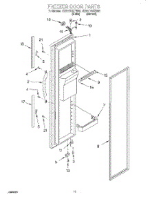 07 - Freezer Door parts for Whirlpool Refrigerator 7ED27DQXFN02 from AppliancePartsPros.com