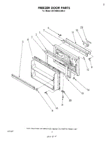 03 - Freezer Door , Lit / Optional parts for Whirlpool Refrigerator EB19MKXLWR0 from AppliancePartsPros.com