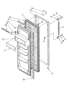 Refrigerator Door parts for Whirlpool Refrigerator ED19SKXRNR1 from AppliancePartsPros.com