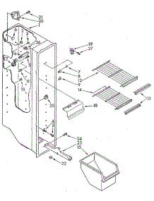 Freezer Liner parts for Whirlpool Refrigerator ED20PKXSF03 from AppliancePartsPros.com