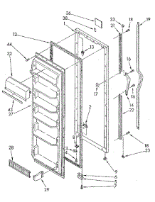 Refrigerator Door parts for Whirlpool Refrigerator ED20PKXSF03 from AppliancePartsPros.com