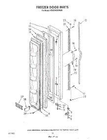 06 - Freezer Door parts for Whirlpool Refrigerator ED20HKXWW00 from AppliancePartsPros.com