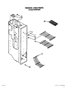 04 - Freezer Liner parts for Whirlpool Refrigerator ED20SKXXW00 from AppliancePartsPros.com