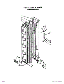 06 - Freezer Door parts for Whirlpool Refrigerator ED20SKXXW00 from AppliancePartsPros.com