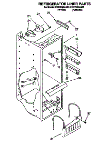 Refrigerator Liner parts for Whirlpool Refrigerator 8ED27DQXAB00 from AppliancePartsPros.com