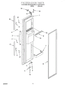 07 - Freezer Door parts for Whirlpool Refrigerator 8ED27DQXFN01 from AppliancePartsPros.com