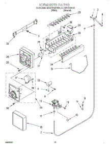 12 - Icemaker, Lit / Optional parts for Whirlpool Refrigerator 8ED27DQXFN01 from AppliancePartsPros.com