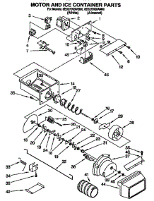 Motor And Ice Container parts for Whirlpool Refrigerator 8ED27DQXAB00 from AppliancePartsPros.com