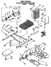 Unit parts for Whirlpool Refrigerator 8ED27DQXAB00 from AppliancePartsPros.com
