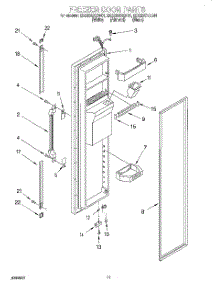 08 - Freezer Door parts for Whirlpool Refrigerator ED22DSXEN01 from AppliancePartsPros.com