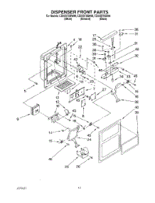 09 - Dispenser Front parts for Whirlpool Refrigerator ED22DFXBW00 from AppliancePartsPros.com