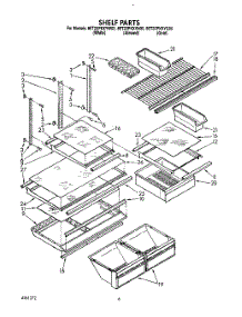 05 - Shelf, Lit / Optional parts for Whirlpool Refrigerator 8ET22PKXYW00 from AppliancePartsPros.com