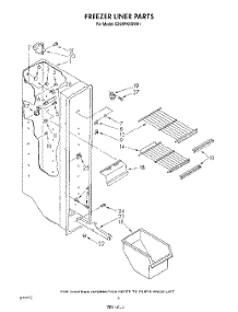 04 - Freezer Liner parts for Whirlpool Refrigerator ED20PKXSW01 from AppliancePartsPros.com