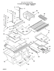 03 - Shelf parts for Whirlpool Refrigerator 8ET19DKXFN00 from AppliancePartsPros.com