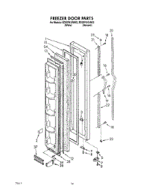 08 - Freezer Door parts for Whirlpool Refrigerator ED20PKXAW02 from AppliancePartsPros.com