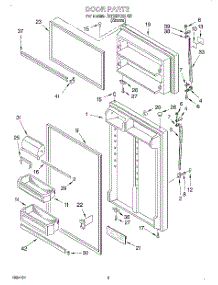 02 - Door parts for Whirlpool Refrigerator 7ET20PKXDN01 from AppliancePartsPros.com