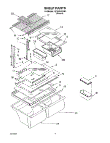 05 - Shelf, Lit / Optional parts for Whirlpool Refrigerator 7ET20PKXDN01 from AppliancePartsPros.com