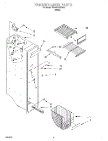 04 - Freezer Liner parts for Whirlpool Refrigerator 7ED25PQXDW01 from AppliancePartsPros.com