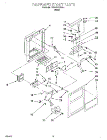 08 - Dispenser Front parts for Whirlpool Refrigerator 7ED25PQXDW01 from AppliancePartsPros.com