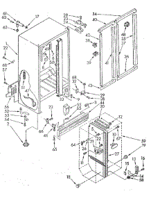 Cabinet parts for Whirlpool Refrigerator ED19SKXRFR1 from AppliancePartsPros.com