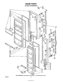 05 - Door parts for Whirlpool Refrigerator ED19AKXRWR0 from AppliancePartsPros.com