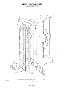 06 - Freezer Door parts for Whirlpool Refrigerator ED20GKXWN00 from AppliancePartsPros.com