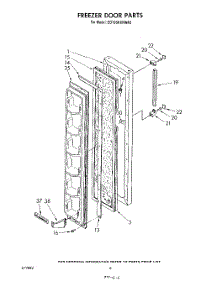 04 - Freezer Door parts for Whirlpool Refrigerator ED19SKXRWR1 from AppliancePartsPros.com