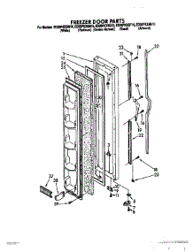 06 - Freezer Door parts for Whirlpool Refrigerator ED20PKXSW10 from AppliancePartsPros.com
