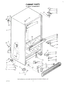 03 - Cabinet parts for Whirlpool Refrigerator EB19AKXLWR0 from AppliancePartsPros.com
