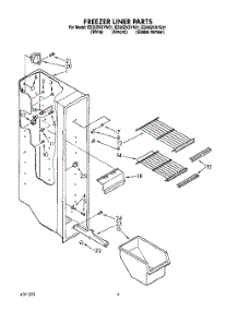 04 - Freezer Liner parts for Whirlpool Refrigerator ED20ZKXYG01 from AppliancePartsPros.com