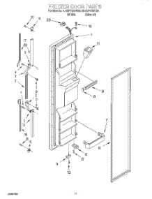 08 - Freezer Door parts for Whirlpool Refrigerator ED22PQXDW05 from AppliancePartsPros.com