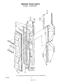 04 - Freezer Door parts for Whirlpool Refrigerator ED19MTXLWR0 from AppliancePartsPros.com