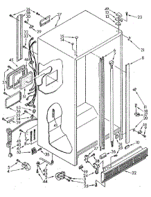 Cabinet parts for Whirlpool Refrigerator ED20PKXSM01 from AppliancePartsPros.com