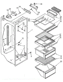 Refrigerator Liner parts for Whirlpool Refrigerator ED20PKXSM01 from AppliancePartsPros.com